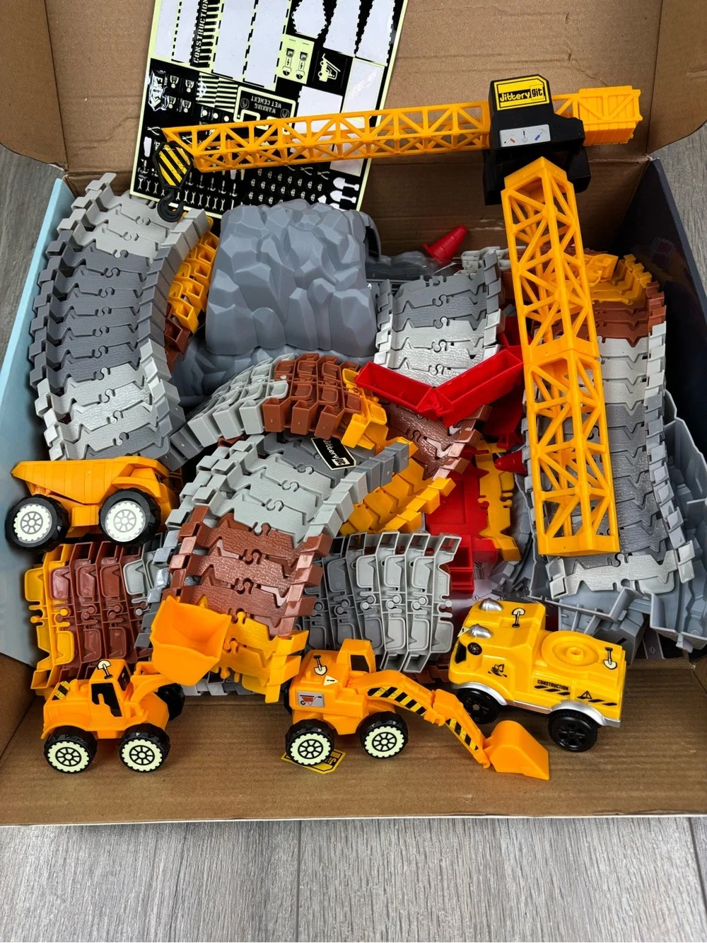 Construction Site & Trucks Track Set Like New
